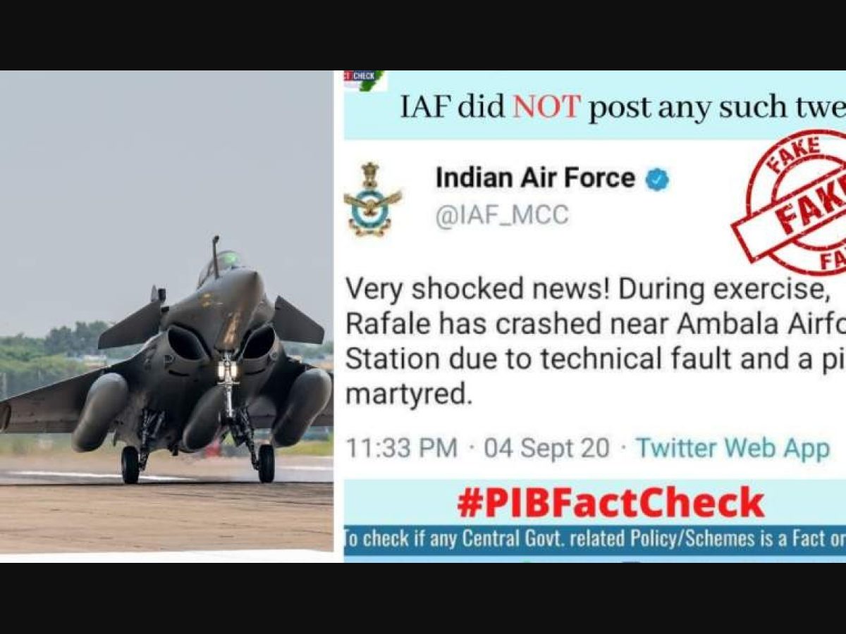 Fake news of Rafale crash circulated in Pakistan using bogus handles - The  Week