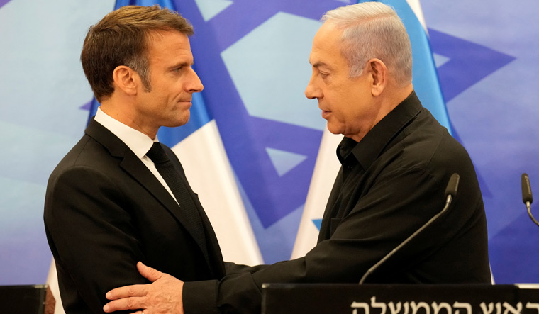 France's Macron In Israel, Proposes Using International Coalition To ...